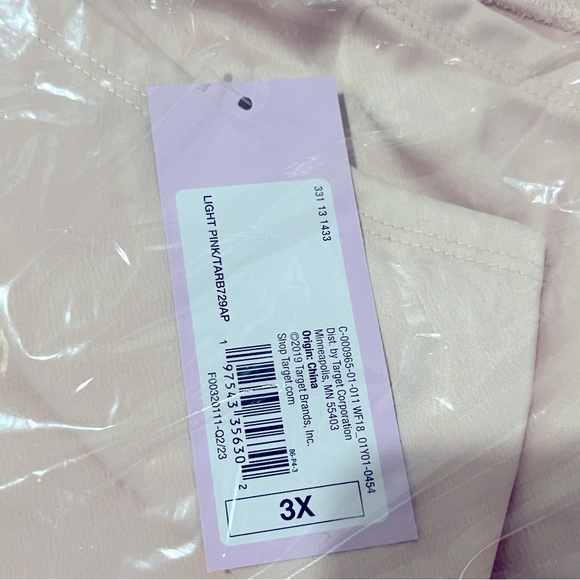 Wild Fable Light Pink High Rise Pull On Waist Satin Lace Trim MIDI Skirt New! - Picture 7 of 7